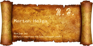 Merten Helga névjegykártya